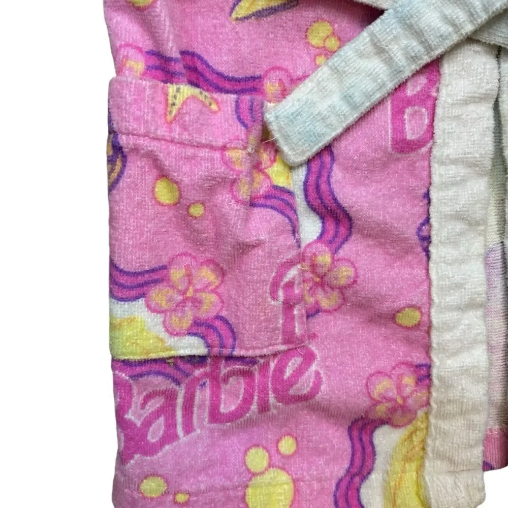 Rare Vintage 90’s Girls CoverUps Barbie Terry Cloth‎ Robe Size Medium